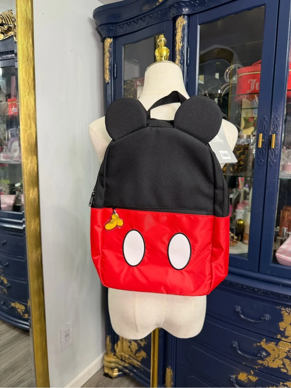 NWT Shanghai Disney Mickey Mouse 3D Ear Backpack